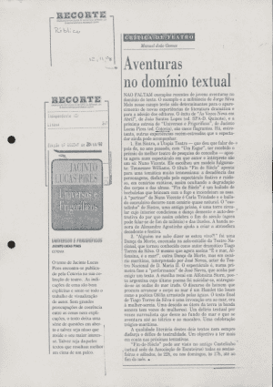 Aventuras no domínio textual